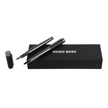 HUGO BOSS Set Corium Black (kugelschreiber & füllfederhalter)