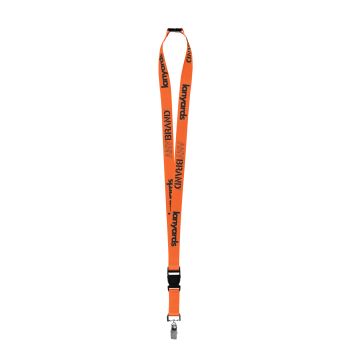 Schlüsselband - Lanyard mit Bulldog Stahlclip, Sicherheitsverschluss und Trennclip