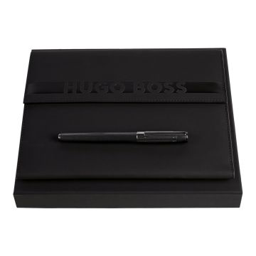 HUGO BOSS Set HUGO BOSS Black (tintenroller & A5 schreibmappe)