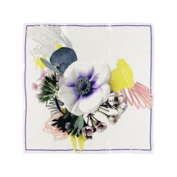 Cacharel Halstuch Seide Madeleine White