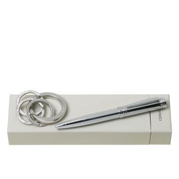 Cerruti 1881 Set Zoom Classic Silver (kugelschreiber & schlüsselring)