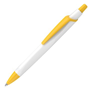 Schneider Reco Basic Kugelschreiber weiß / gelb