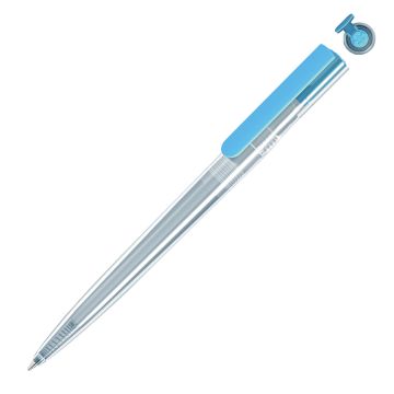 RECYCLED PET PEN switch transparent KG, hellblau