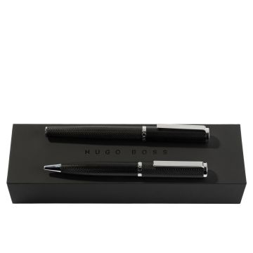 HUGO BOSS Set Formation Herringbone Chrome (kugelschreiber & füllfederhalter)