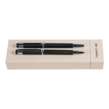 Cerruti 1881 Set Regent Black (kugelschreiber & füllfederhalter)