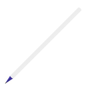 Designbleistift rund bunt durchgefärbt, weiß matt reflex_blue