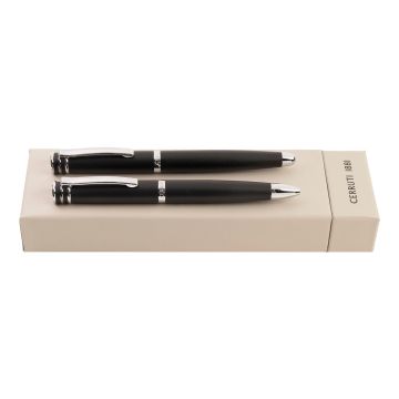 Cerruti 1881 Set Austin Diamond Black (kugelschreiber & füllfederhalter)