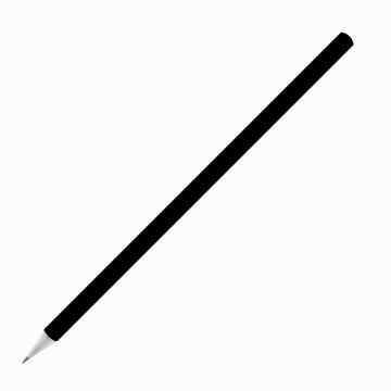 Designbleistift rund bunt durchgefärbt, schwarz matt, FSC white