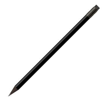 Staedtler Designbleistift schwarz, rund, schwarz durchgefärbt mit schwarzer Zwinge und schwarzem Radiertip