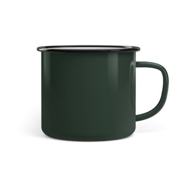 Emaille Tasse Promo 9 cm Green Heart Jumbo grün