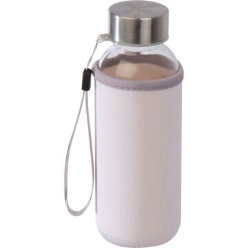 Trinkflasche aus Glas mit Neoprenüberzug, 300ml
