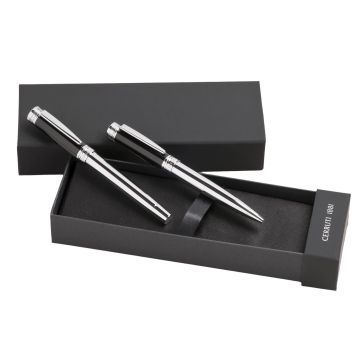 Cerruti 1881 Set Zoom Classic Black (kugelschreiber & füllfederhalter)