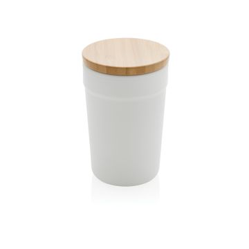 GRS rPP-Becher mit Bambusdeckel