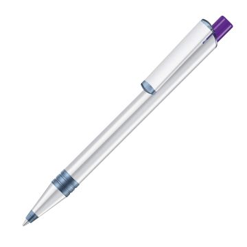 RECYCLED PET PEN ALUMA transparent, dunkelviolett