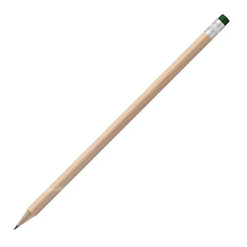 Bleistift rund natur mit Radierer, FSC dark_red