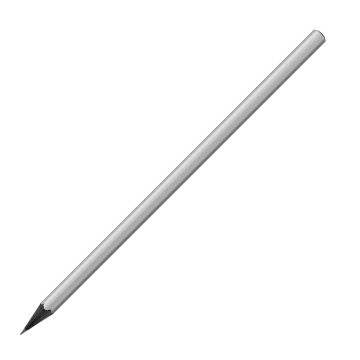 Designbleistift sechskant schwarz durchgefärbt farbig, FSC silver