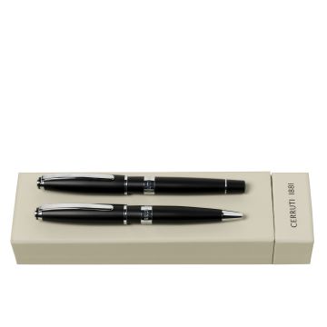 Cerruti 1881 Set Bicolore Black (kugelschreiber & tintenroller)