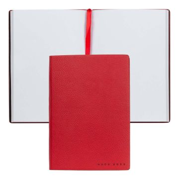 HUGO BOSS Notizblock A6 Essential Storyline Red Plain