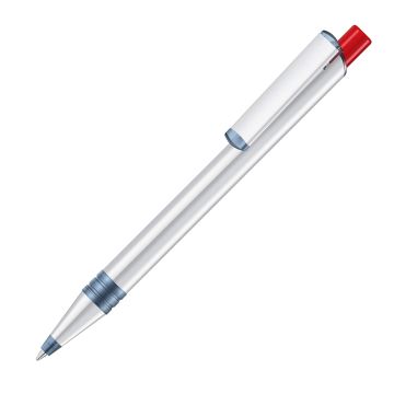 RECYCLED PET PEN ALUMA transparent, rot