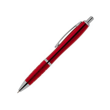 Curvo Metallkugelschreiber gun mit Metallgriffzone rot