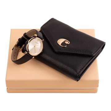 Cacharel Set Cacharel Black (brieftasche & armbanduhr)