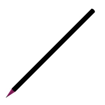 Designbleistift rund bunt durchgefärbt, schwarz matt, FSC purple