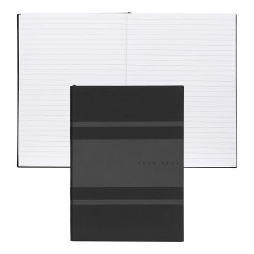 HUGO BOSS Notizblock A5 Essential Gear Matrix Black Lined