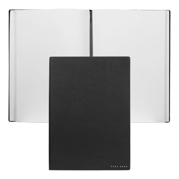 HUGO BOSS Notizblock B5 Essential Storyline Black Plain