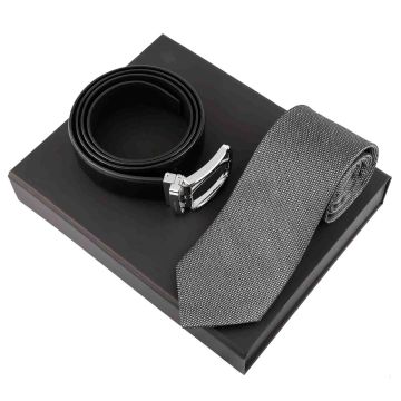 Ungaro Set Leone Black (gürtel & seide krawatte)