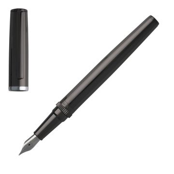 HUGO BOSS Füllfederhalter Gear Metal Dark Chrome