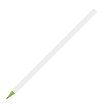 Designbleistift rund bunt durchgefärbt, weiß matt lime_green