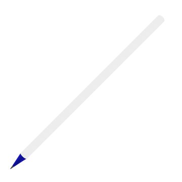 Designbleistift rund bunt durchgefärbt, weiß matt blue