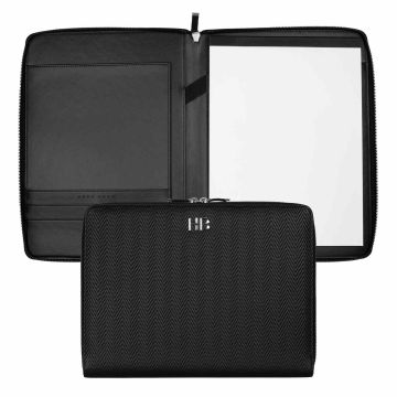 HUGO BOSS A4 Konferenzmappe Herringbone Black
