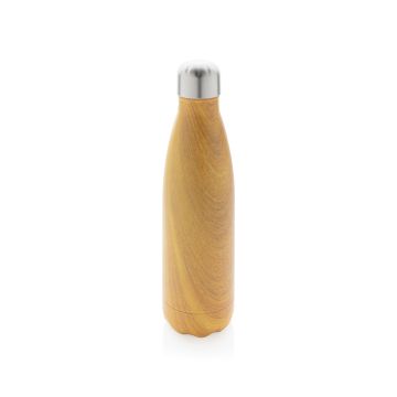Vakuumisolierte Stainless Steel Flasche mit Holzoptik