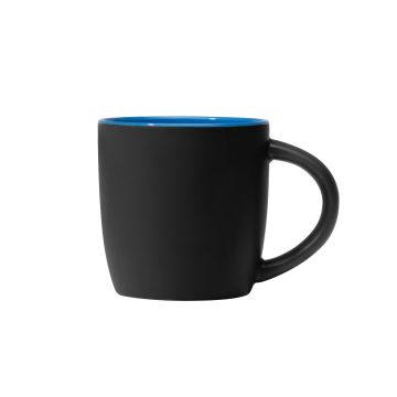 Arabica Kaffeebecher matt schwarz mit Innenfarbe