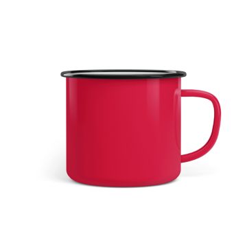 Emaille Tasse Promo 8 cm Red Alert rot