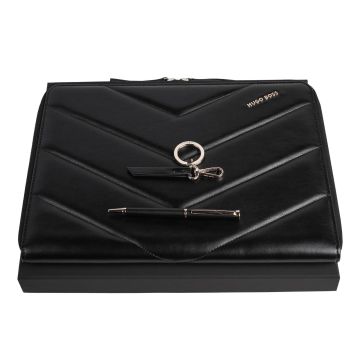 HUGO BOSS Set HUGO BOSS Black (kugelschreiber, A4 konferenzmappe & schlüsselring)