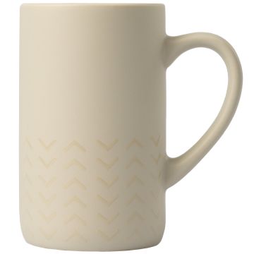 Designtasse Ambiente matt mit Cevron Muster, 355 ml