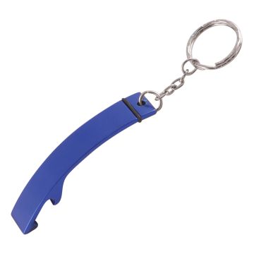 Metallflaschenöffner mit Schlüsselanhänger blue