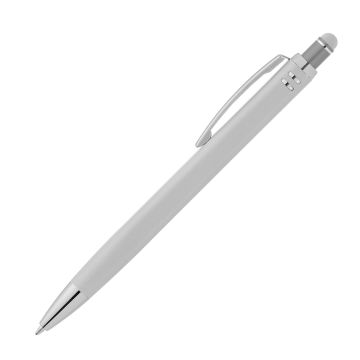 Eias quadratischer Soft-Touch-Kugelschreiber mit Stylus