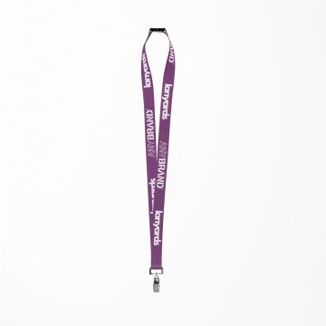 Schlüsselband - Lanyard mit Bulldog Stahlclip und Sicherheitsverschluss