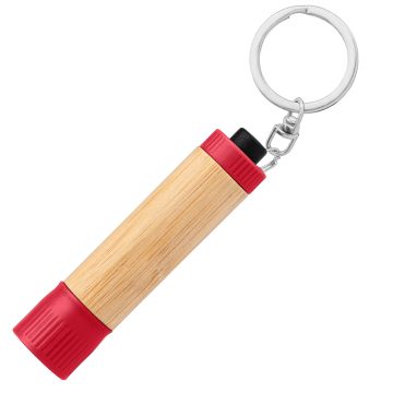 Davis+ LED Taschlampe aus Bambus red