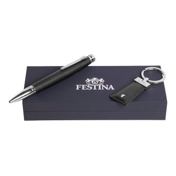 FESTINA Set Chronobike Black (kugelschreiber & schlüsselring)