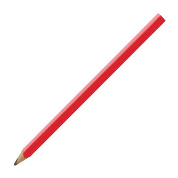 Zimmermannsbleistift oval glänzend, 24 cm, HB, FSC light_red