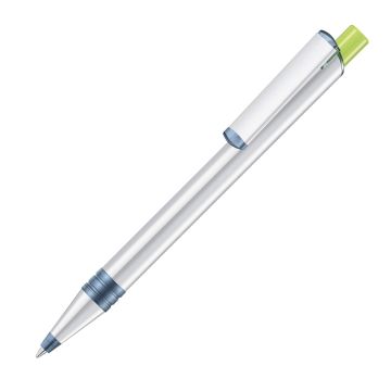 RECYCLED PET PEN ALUMA transparent, hellgrün