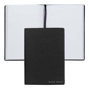 HUGO BOSS Notizblock A6 Essential Storyline Black Plain