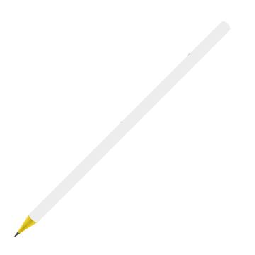 Designbleistift rund bunt durchgefärbt, weiß matt