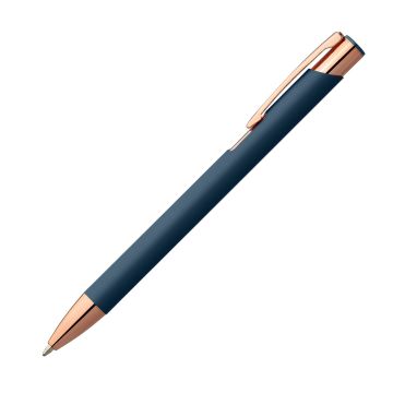 Paragon Soft Touch Kugelschreiber Rosegold dunkelblau