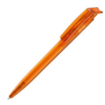 RECYCLED PET PEN transparent, orange