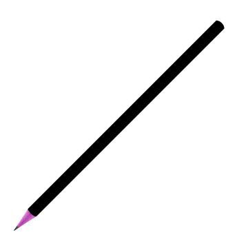 Designbleistift rund bunt durchgefärbt, schwarz matt, FSC black